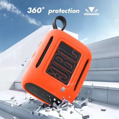 Premium OEM Gel Skin Shell for JBL GO Series Wireless Speaker Shockproof Waterproof Dustproof with Hook Travel