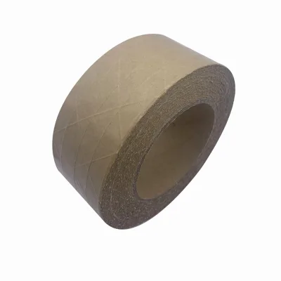 Recyclable High Stick Waterproof Acrylic Adhesive Single Sided Kraft Paper Tape Carton Sealing Degrades Writable Hand Tear