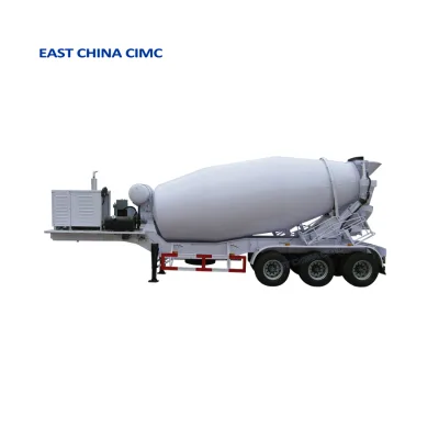 2 3 Axles Cement Mixer Trailer 10CBM Capacity Ready Mix Concrete Transport for Construction