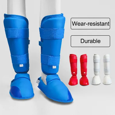 Customized Comfortable and Breathable Shin Guards Leg Pads PU Leather Thickened Muay Thai Training Shin Guard