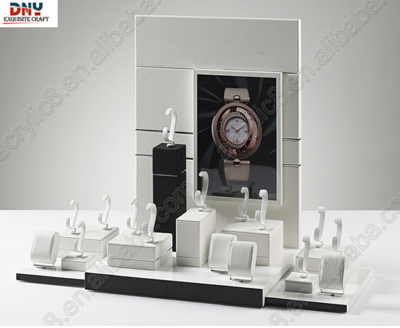 Exquisite Customized Wooden and Acrylic Watch Display
