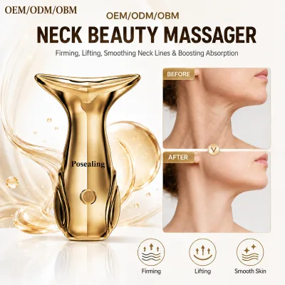 Posealing OEM ODM OBM Three Heads Tool Anti Aging Firming Wrinkle Remover Facial Device Neck Lift Portable Tightening Massager