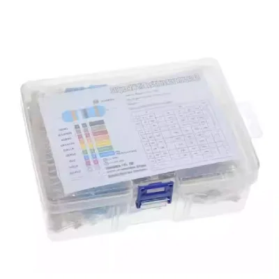 640 PCS 2W Metal Film Resistors Package - 1% Accuracy - Straight Insertion - Mixed Color Code 0.33R - 1M