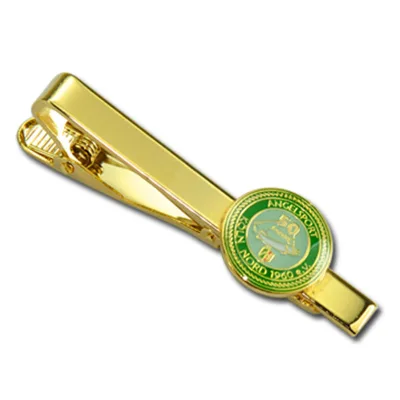 Hot Selling Men Stainless Steel Gold Plated Matte Colors Custom Logo Metal Brass Blank Tie Bar Clip for Gift