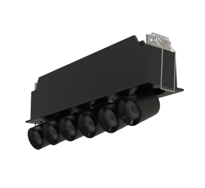 3*2W 6*2W Recessed Linear Spot Lights LED Adjustable Track Magnetic Surface IP20 Rated Aluminum Construction 5-Year Warehouse