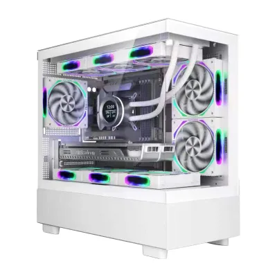 New Design Cube ITX Pc case High Quality Gaming Chasis Cooling Fan for Pc case White ITX/Micro ATX Middle Tower Gaming Pc case
