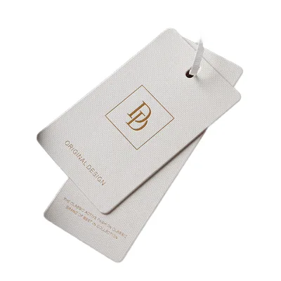 New Arrival Custom Double-Layered Gold Stamping Eco-Friendly Paper Hang Tags Low Price High Quality Fashion Design for Shoes