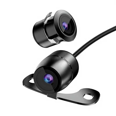 DeYongwang Perforated Dual-Purpose Small Butterfly Split Screen Reversing Camera with Night View Waterproof for Car Rear View