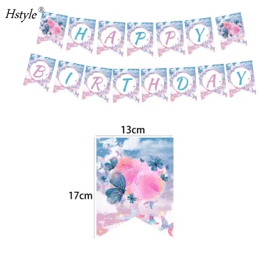 Butterfly Birthday Party Supplies for Girls Include Butterfly Birthday Banner Latex Balloons Cake Topper Cupcake Toppers E3122