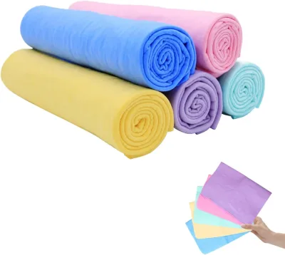 PVA Dry Dog Drying Towel Bath 5 Pack Pet Bath Dog Dry Cloths for Bathing and Cleaning Ultra Absorbent Reusable Machine Washable