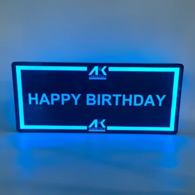 Oem Customized Happy Birthday Party Led Display Sign Board Bottle Presenter Sign Vip Service Glorifier Led Marquee Letter Signs