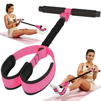 Upgraded Durable Pedal Resistance Band Thickened Latex Tubes Soft Foam Fabric Universal Application Abdomen Waist Arm Training