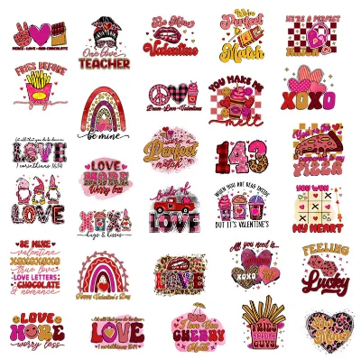 Valentine's Day DTF Transfers Image Transfers Custom Gang Sheet Bulk Dtf Transfer Custom DTF Ready for Press