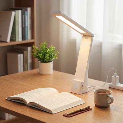 LED Desk Lamp Eye Protection Foldable Touch Control Dimmable Reading Light for Office Study Bedroom