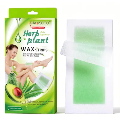 Wholesale Qiansoto Disposable Rose Hair Removal Wax Strips  for Legs Arms Hair Removal Double-sided Non-woven Depilatory Paper