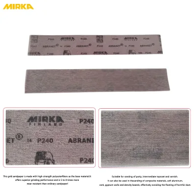 High Quality MIRKA Finnish Grid Sandpaper Dust-free Dry Sanding Paper Vacuum Mesh Sand Rectangular 70*420MM