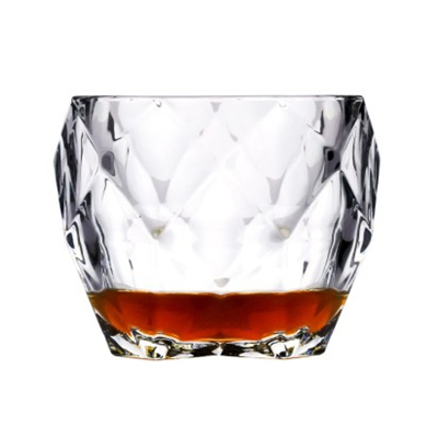 Snowflakes Falling Artwork Crystal Brandy Snifter Old Fashioned Whiskey Glass Diamond Cut Pattern Shot Vodka Whisky Tumbler XO