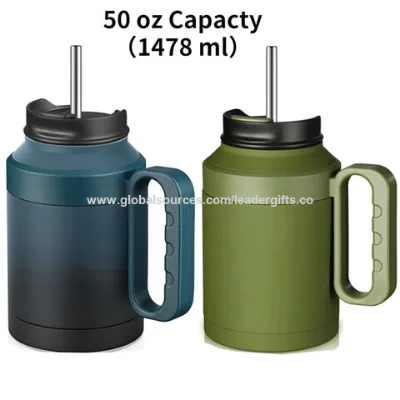 50oz Stainless Steel Vacuum Insulated Cup with Lid and Straw,Vacuum Travel Coffee Mug