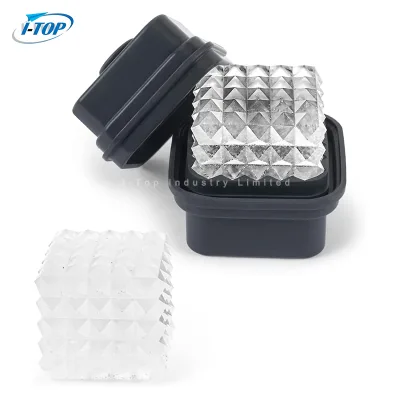 Easy-Release Silicone and Flexible 4 Ice Cube Trays With Spill-Resistant Removable Lid