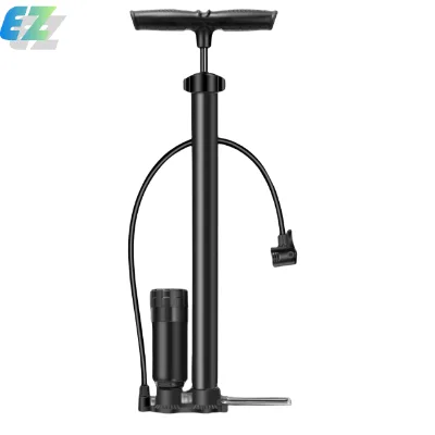 High Quality 160 PSI Bicycle Floor Pump  With Gauge Bicycle Schrader Valve Bike Pump Portable Air  Bicycle Pump for Bike Tires