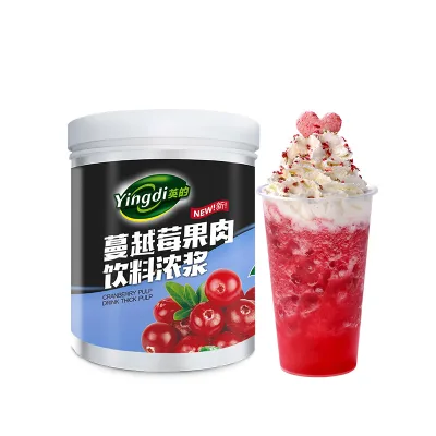 Yingdi Cranberry Fruit Jam Drink & Beverage Concentrated Fruit Jam Pulp for Fruit Tea Boba Tea Ingredients