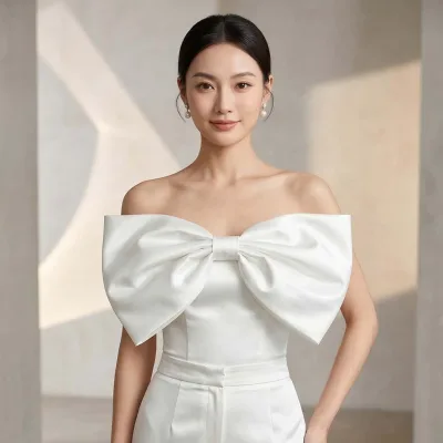 Luxury Handmade Satin Bow Pin Waist Belt Large Bowknot Wedding Accessories Fashion Clothing Decoration for Daily Wear Prom
