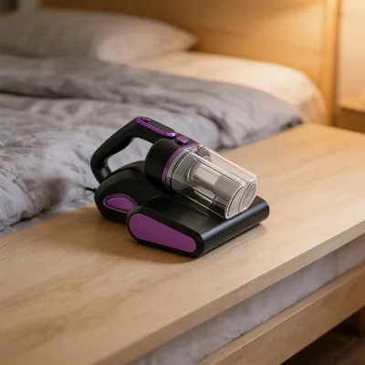 High-Power 12V100Wh Wireless Dust Mite Vacuum Cleaner UV Removers 101-120 AW Suction 40 DB Noise for Household Hotel RV Use