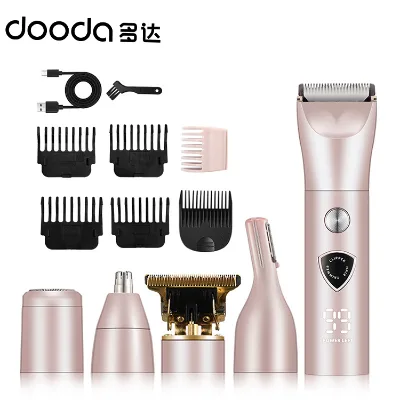 DOODA 5-in-1 IPX47 Waterproof Painless Pubic Eyebrow Trimmer Lady Shaver for Women 690MIN Working Time Car Household Use