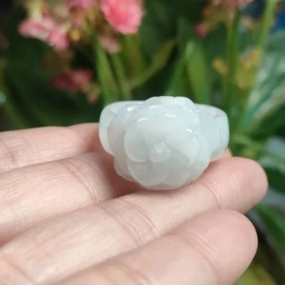 Wholesale Natural Jade Ring Thumb Rings Jewelry Straight Edge for Men Women Jade Finger Rings