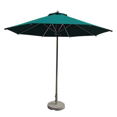Sliver Handle Engraved High-end Quality Cantilever Umbrella Outdoor Hawaii Waterproof Patio Replacement Center Pole Parasol