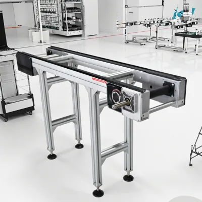 KECE New Black Nylon Pallet Conveyor System Adjustable Speed Dosing 40kg Load Capacity 20m/min