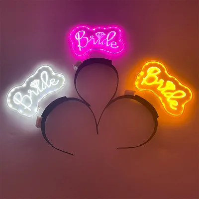 New Personalized Creative LED Letter Acrylic Luminous Headband for  Party