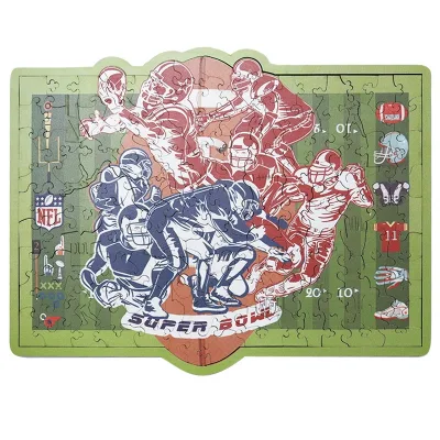 Personalized Design Wooden Puzzle American Football Pattern Wood Jigsaw Puzzles for Adults and Kid Family Game Factory Outlet