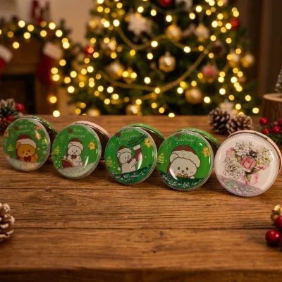 LG-M6088 Mini Mirror Cute Bulk New Christmas Quicksand Mirror  Pocket Size Travel Makeup Decorative Personalized Pattern Beauty