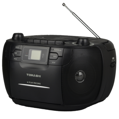 Top Loading CD Player With Cassette Recorder and Radio