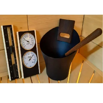 Harvia Modern Design Luxury Aluminum Sauna Thermometer and Hygrometer Accessories for Spa Tubs and Sauna Rooms