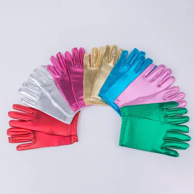 Fashionable Children Stage Performance Full Fingers Gloves Party Opera Costume Accessories Dance Show Short Gloves for Kids
