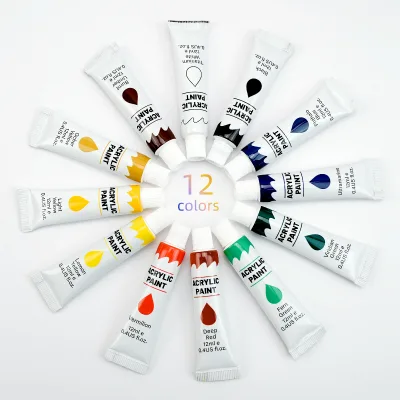 Adults and Children for Non-Toxic Water-Based 12-Color Acrylic Paint Painting Set, Teenagers Painting Paint Set