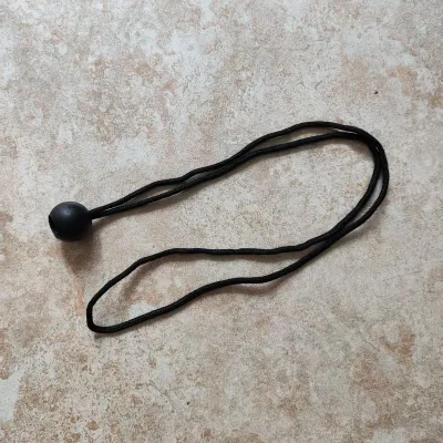 Black 100cm Paracord Rope with Ball for Camping