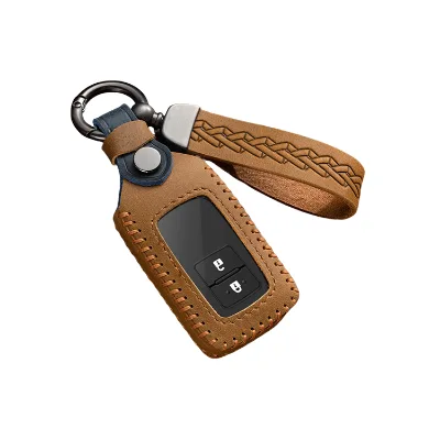 High Quality Leather Car Key Accessories Bag Customised Car Key Cover Case for Toyota Corolla Camry Highlander Yaris Vios