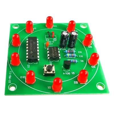 Lucky Rotary DIY Electronic LED Light Kit CD4017 NE555 Wheel Sweepstakes Analog Components Soldering Project Practice Suite