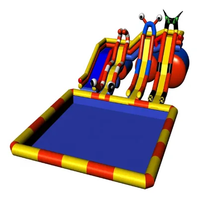 Inflatable Slide Pool With Aqua Park Obstacle Course Inflatable Bouncer Slide With Pool for Adult