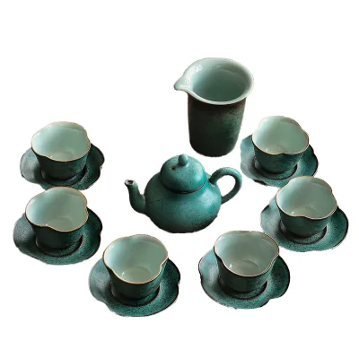 Modern Kiln-Fired Ceramic Stoneware Eco-Friendly Guangdong Tea Set Coffee & Tea Home Living Room Teapot Teacup Kung Fu Small