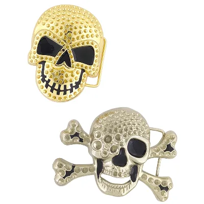Personalized Water Diamond Skull Belt Buckle Street Hip Hop Punk Style Alloy Material for Leather Belts