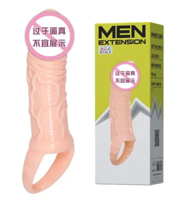 Vibrating Penis Enhancing Sleeve Cock Ring Delay Aid Clit Stimulator Sex Toy