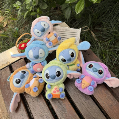 Wholesale Stitch Plush Vinyl Doll Keychain Super Cute Cartoon Stitch Vinyl Stuffed Animal Toys Bag Pendant Girls Decoration Gift