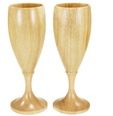 Wood Beer Champagne Glass Wholesale Vintage Red Wine Glass Red Wine Wooden Glass