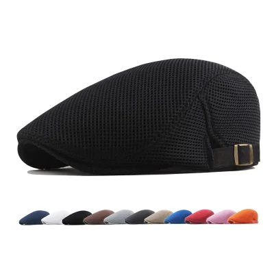 Factory OEM Classical Men Ivy Caps Nets Mesh Black Beret Hat for Women