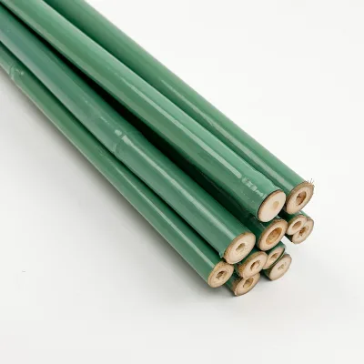 Bamboo Pole With Plastic Coated Natural Bamboo Stake Climbing for Tomatoes Trees Plant Stakes Supports