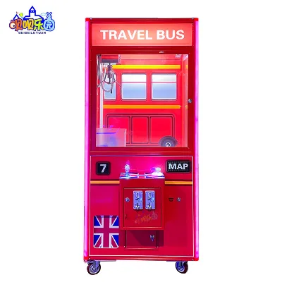 British Style Claw Machine, Coin Operated Doll Catching Arcade Equipment for Shopping Mall & Game Center
